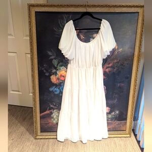 White Dress XL on or off shoulder